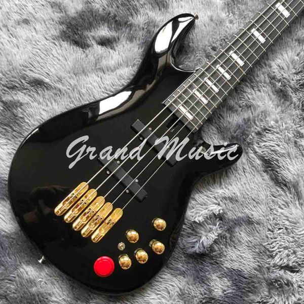 

custom nathan east black 5 strings neck throu body bass guitar