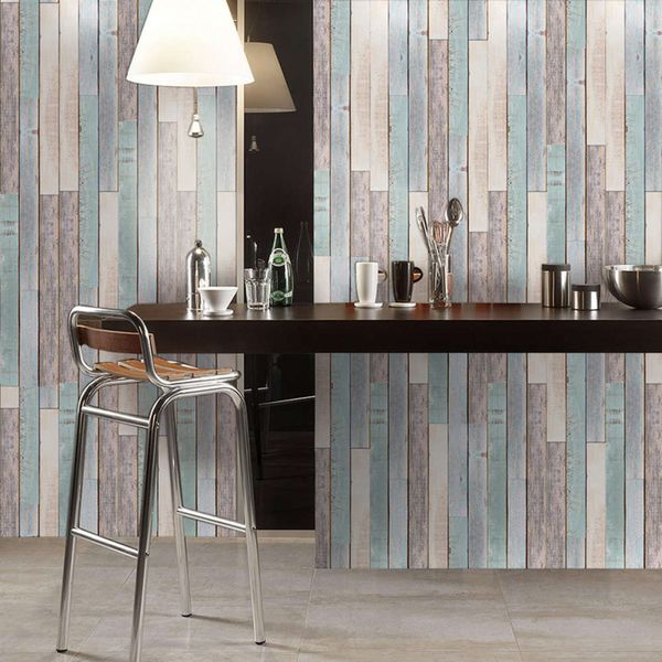 

amj bt selling wood grain floor kitchen oil proof wall sticker, toilet waterproof tile sticker