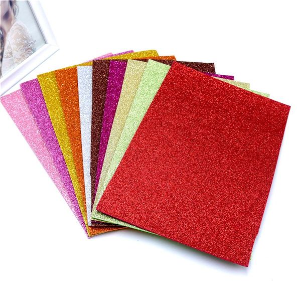 

10pcs/lot 20*30cm sponge paper glitter flash handcraft eva foam paper sheets kindergarten diy craft paper sheets with sqclkn