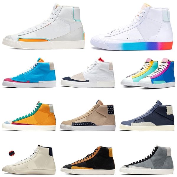 

новый! игра хорошая игра blazer mid 77 винтажная лига легенды флуоресценция город гордость прохладно серые замшевые мужские женские спортивн