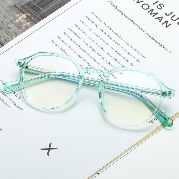 

fashion sunglasses frames the style irregular polygonal glasses trend art full-frame flat can be equipped with myopia frame., Black