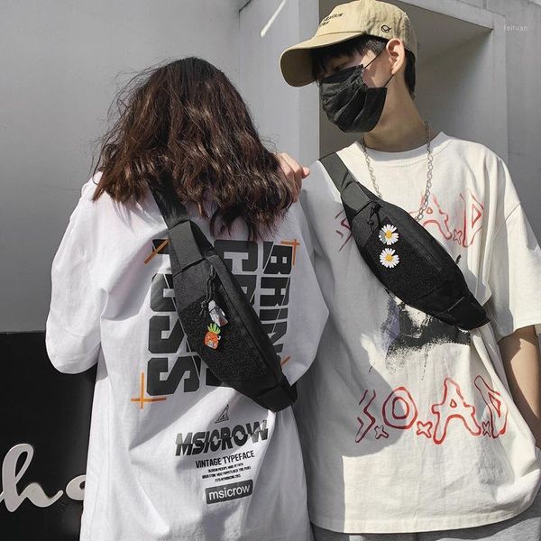 

yoreai men's multifunctional chest bag trendy hip-hop tooling waist pouch men's casual ins all-match female couple crossbody bag1