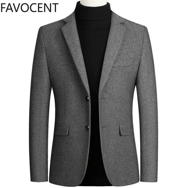 

men's wool suit coat wool blends casual blazers men suit male solid business casual mens coats and jackets lj201103, White;black
