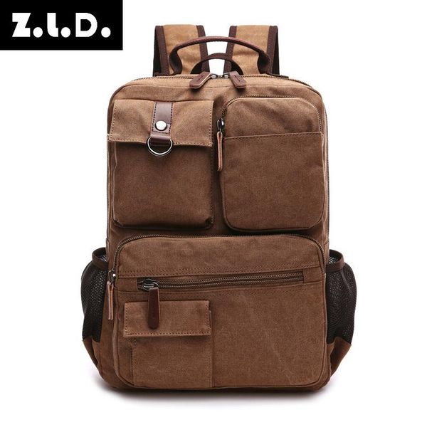 

z.l.d. new canvas shoulder bag for men and women single large capacity lapbag fashion casual youth student travel