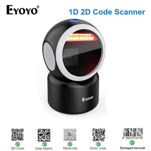 

eyoyo ey-3300 2d deskbarcode scanner 1d qr barcode reader code11 automatic sensing micropdf417 data matrix platform scanner1