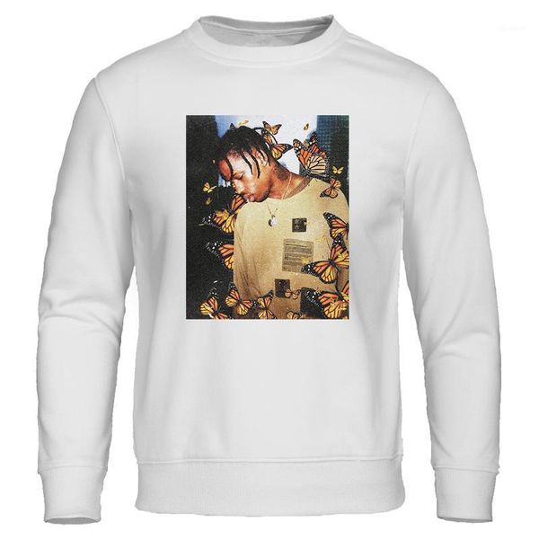 

2020 autumn new fashion hoodie travis scobutterfly men's hoodies effect rap music sweatshirts man pullovers hip hop 1, Black
