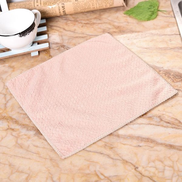 

velvet cloth towel nonstick hanging oil coral kitchen dish cloths cleaning wiping