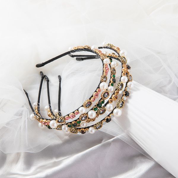 

style fragmentary plaid hairband geometric versatile korean hairpin french super sen hair accessories women's headdress