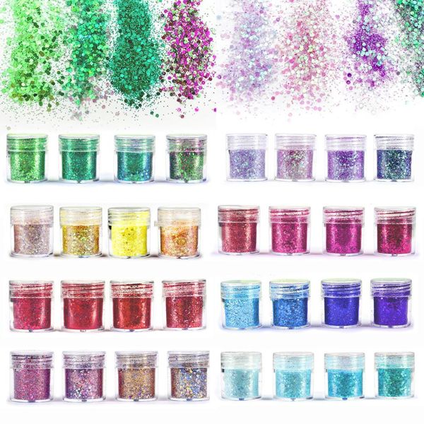 

4 шт. mermaid scale hameleon aurora hexagon glitter bling bling filling для ювелирных изделий инструменты уф-смола пигмент sqctjp, Black