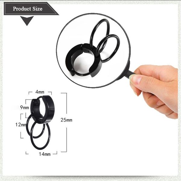 

2020 jewelry hoops earrings korean earrings hoops for womens stainless steel fashion black earring statement punk wholesale, Golden;silver