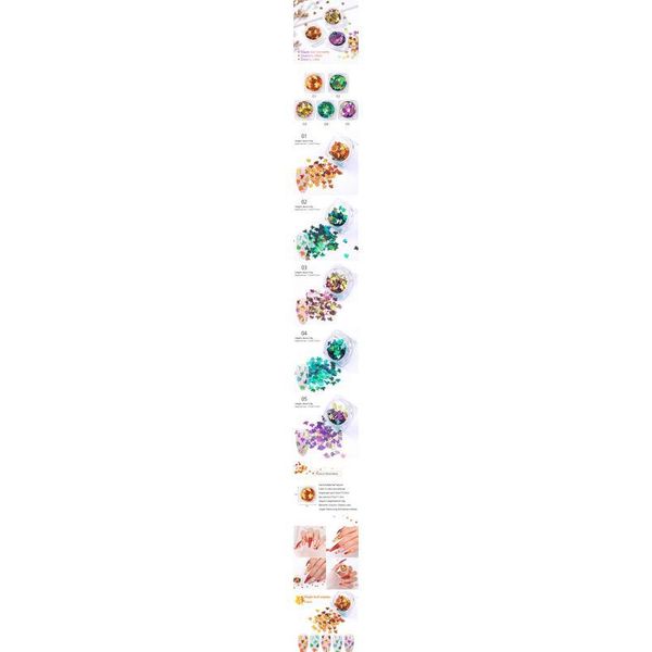 

1 box maple leaves letter nail art sequins sparkling fall glitter nails paillette chameleon nail dec jllamp, Silver;gold