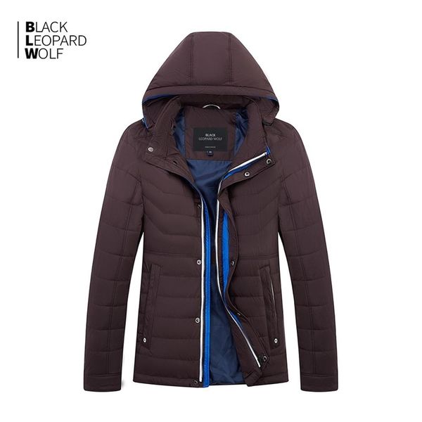 

blackleopardwolf new arrival spring jacket men thin cotton with a hood fashion style down jacket men for spring zc-c562 201217, Black