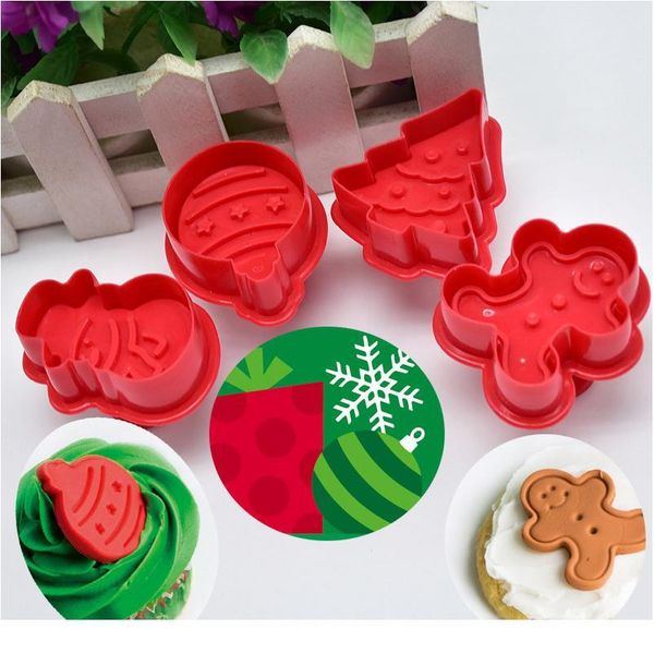 

4pcs baking cutter mould mold plunger for fondant cake cookie biscuit pastry kitchen j2y 4pc jllbon