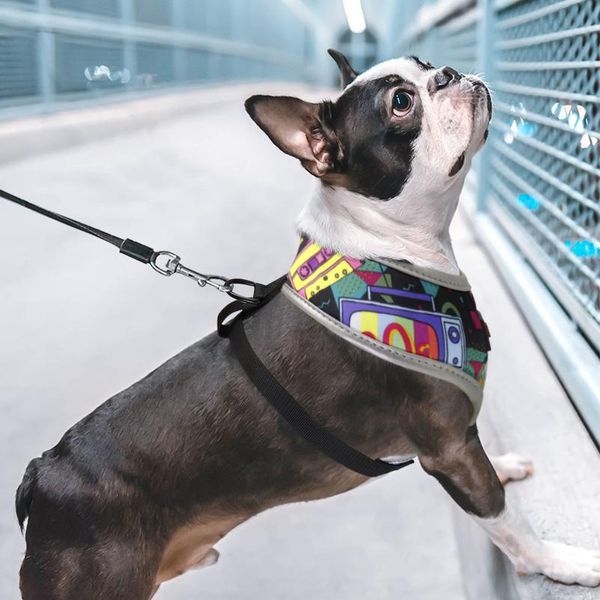 

breathable nylon no pull dog harness vest reflective adjustable printed pet harness for small medium d bbyzqg