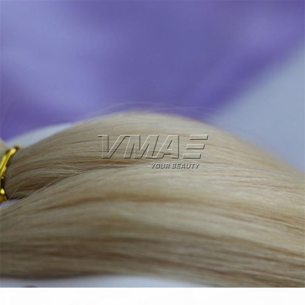 

100g unprocessed virgin remy human hair extensions tape in indian natural brown blonde #613 double drawn straight skin weft, Black