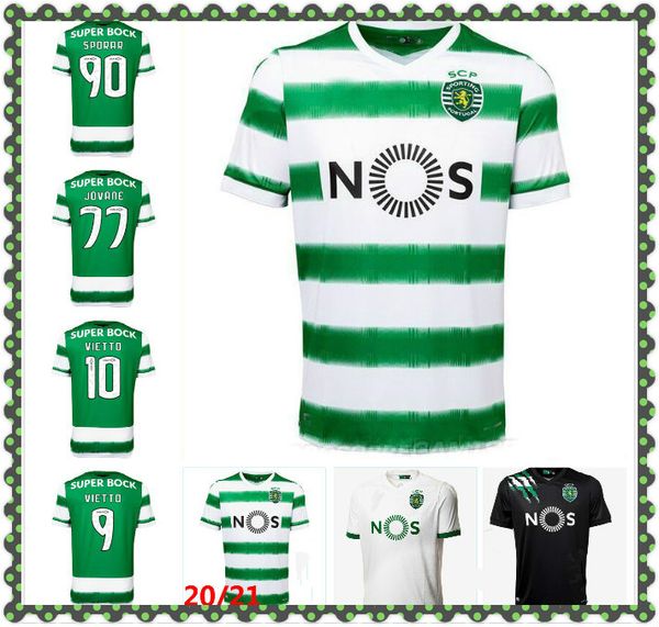 

2020/21 sporting clube de soccer jersey lisbon #90 sporar acuna shirt mens #10 vietto raphinha phellype football uniform, Black