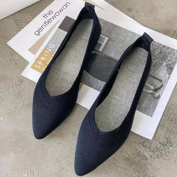 

casual mesh women shoes slip on loafers flats espadrille ballerina shallow single shoes pointed toe walking lady office footwear #1o5d