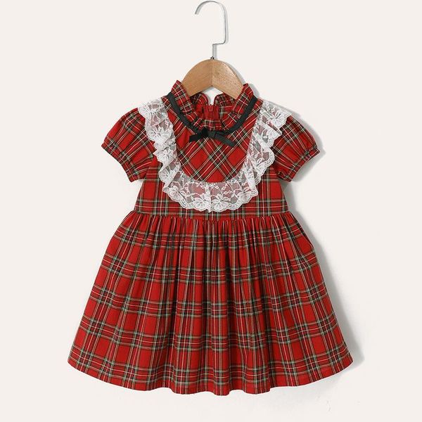 

girl's dresses girls dress spring clothes christmas casual long sleeves lace mesh kids for girl autumn clothing princess party, Red;yellow