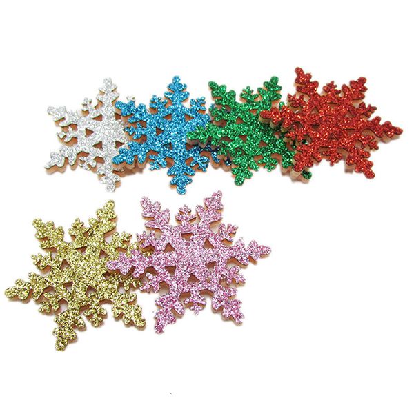 

material christmas decoration supplies garland gift greeting card accessories gold powder snowflake pendant child hairpin headdress bwf2856