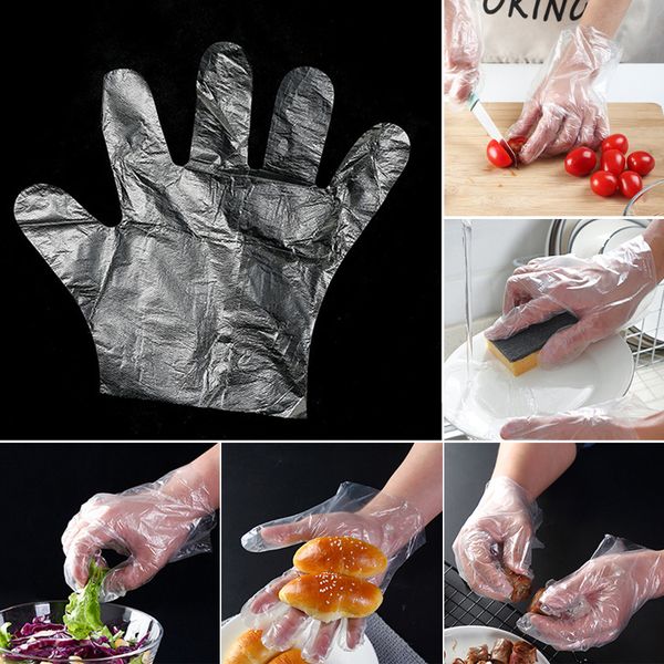 

factorytvarfor 100pcs/bag prep plastic disposable gloves food cooking,cleaning,food handling kitchen accessories latex free