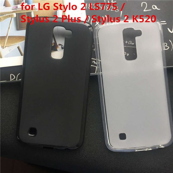 

case stylo ls775 cover fundas para soft silicone phone cases for lg stylus plus /stylus 2 k520 protect plain back bag