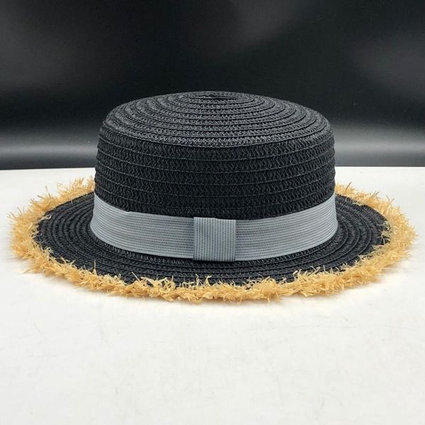 

flat high sun hat summer spring women's travel caps bandages beach girls traw hat breathable fashion flower hat bbyosu, Black;white