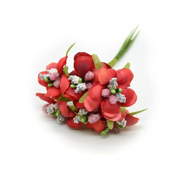 

artificial flowers fake cherry blossoms for home wedding decoration accessories stamen diy gifts christmas garland silk flower f wmtthq