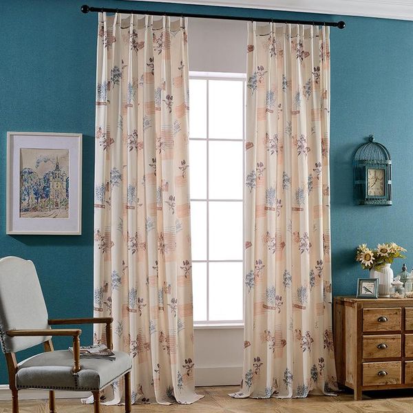 

lost beautiful living room bedroom curtains modern pastoral american polyester-cotton printed curtains product advanced custom