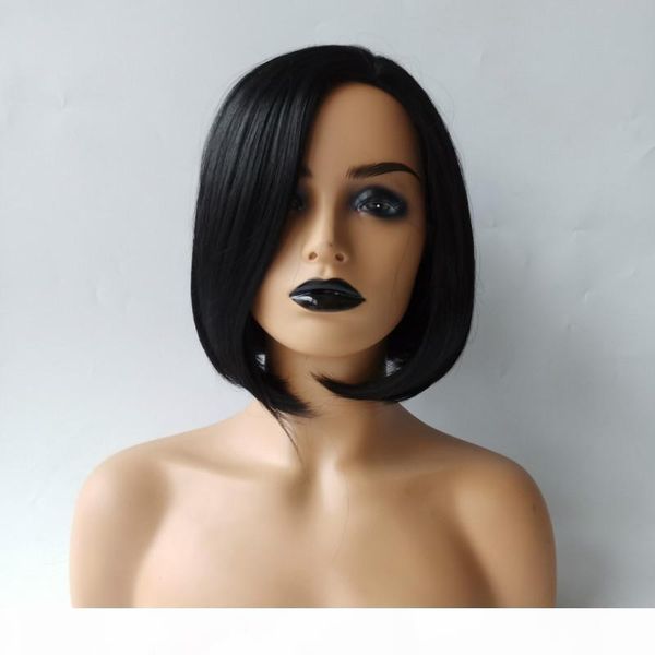 

2019 lace bob straight hair wigs brazilian virgin hair straight lace front human hair wigs swiss lace frontal wig gaga queen, Black;brown