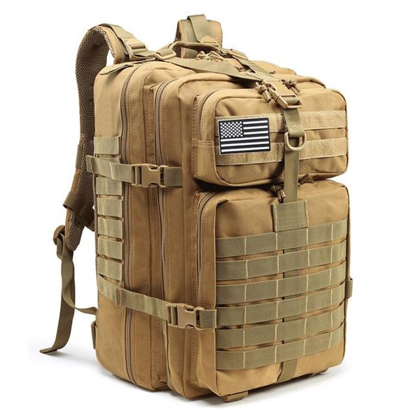 

tactical gear 3p molle bag backpack large capacity 45l outdoor camouflage backpack camping hiking rucksacks hunting bag
