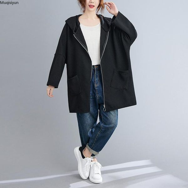 

plus size coats women jacket batwing sleeve jacket striped print female oversize cardigan casual new solid big s3471, Black;brown