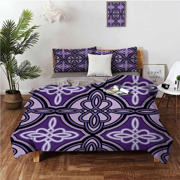 

unique celtic knot figures with swirling and twisted line details printbedding 3-piece set
