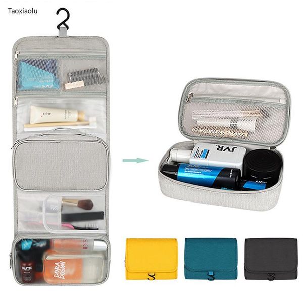 

women makeup bag travel organizer cosmetic bags large capacity folding wash bag for women necessaries beautician make up case