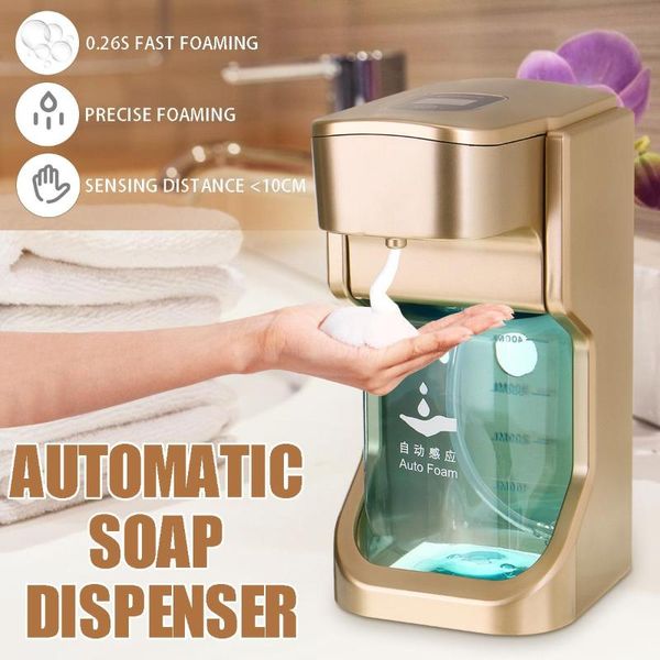 

500ml liquid soap dispenser automatic smart-sensor-touchless abs electroplated sanitizer dispensador bottle for kitchen bathroo