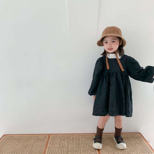 

girls autumn clothing 2020 south new korea embossed drs children's temperament square collar princs net red skirt 6ycghp07je6m, Red;yellow