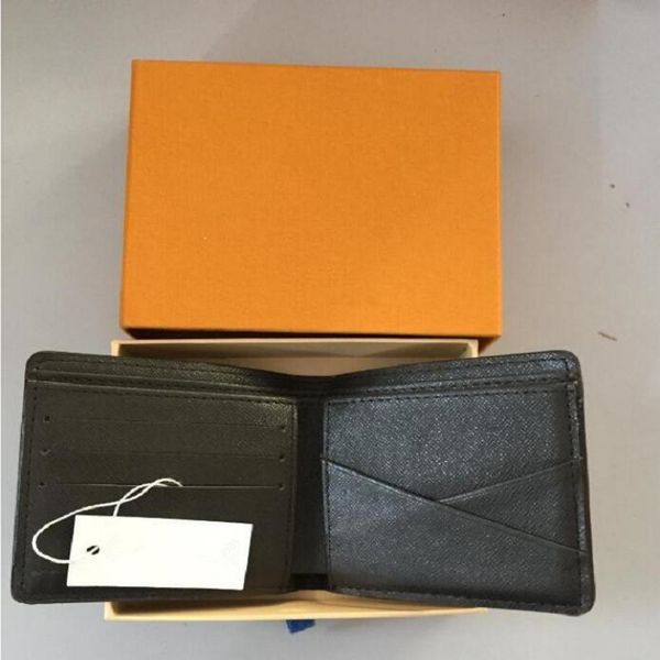 

2020 new mens wallet men's leather with wallets for men purse wallet men wallet with orange box dust bag, Red;black