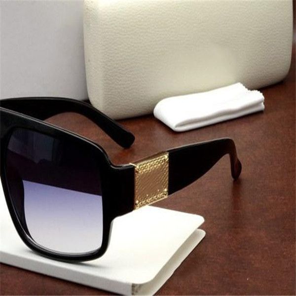 

new fashion005 luxury men brand designer sunglasses mens oversized square luxury sunglasses gradient lens vintage with box, White;black