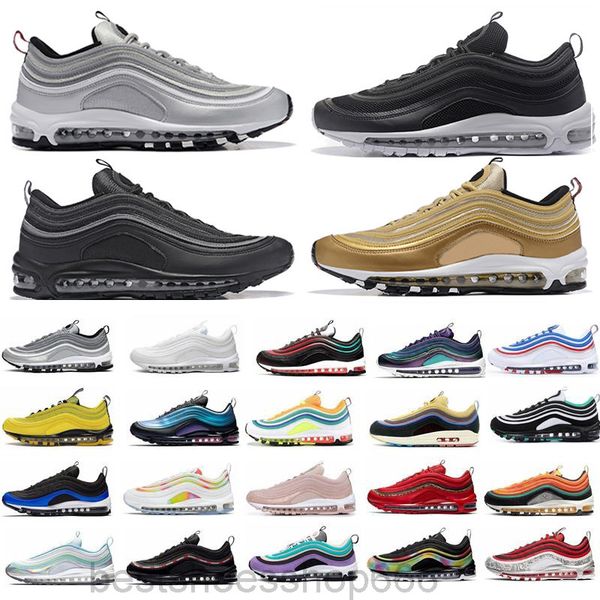 

2018 casual tripel white metallic gold silver bullet white 3m premium shoes men women sneakers with gift lpo2, White;red