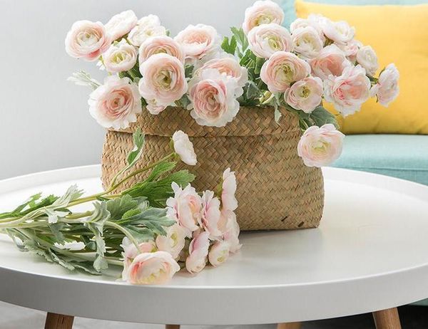 

decorative flowers & wreaths artificial ranunculus asiaticus wedding decoration flower silk simulation for home party decor