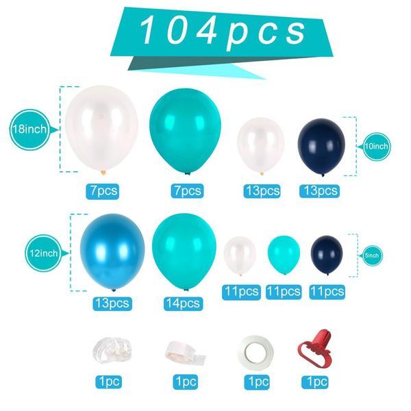 

fengreise blue balloon garland kit manage день рождения украшения дети латекс баллон цепи набор детский душ мальчик девушка балуву арки wmtn