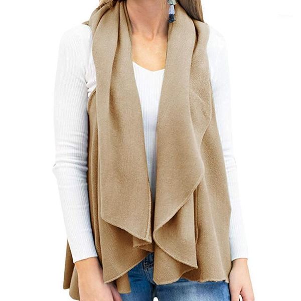 

autumn new women's coat vest fashion faux suede sleeveless vest solid cardigan jacket blouse1, Black;white