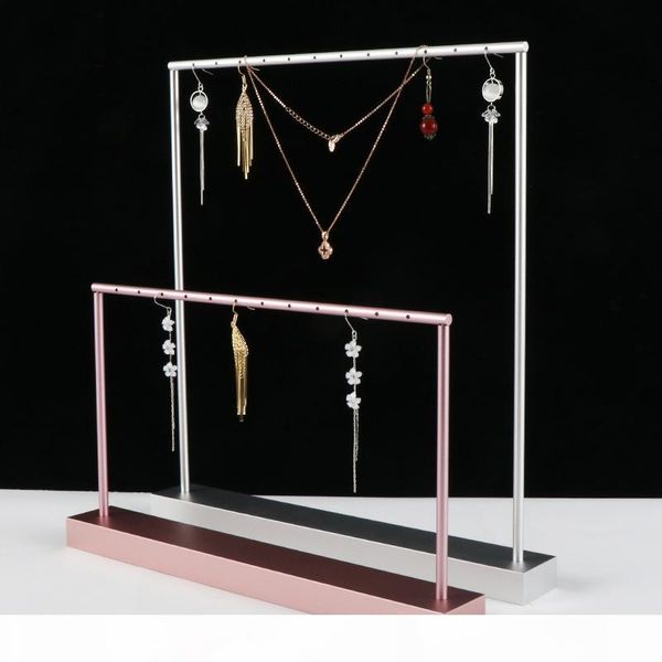 

boutique jewelry earring display prop stand metal luxury desk shelf stud drop hoop earrings necklace holder jewellery displays, Black