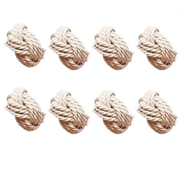 

napkin rings -8pcs model room natural jute ring rope woven buckle linen ring1