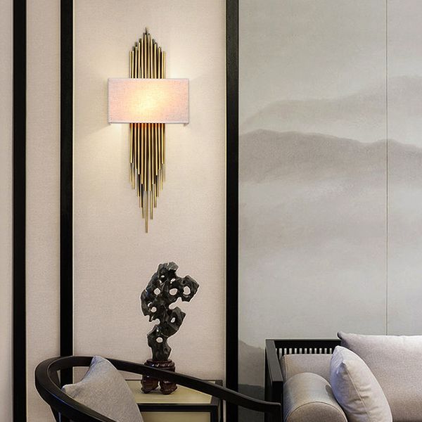 Nordic Modern Altın Duvar Lambası LED lüks duvar ışıkları oturma odası yatak odası banyo ev kapalı aydınlatma fikstürü dekor