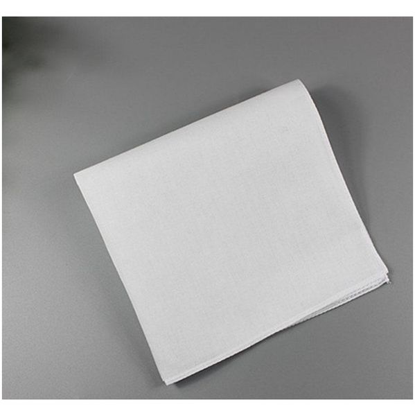 

pure white hankerchiefs 100% cotton handkerchiefs women men 28cm*28cm pocket square wedding plain diy jllutk lucky2005