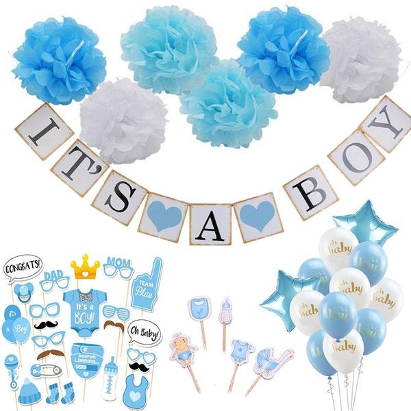 

party decoration baby shower boy girl gender reveal decorations it's a oh latex balloons kids birthday favor ballon toys