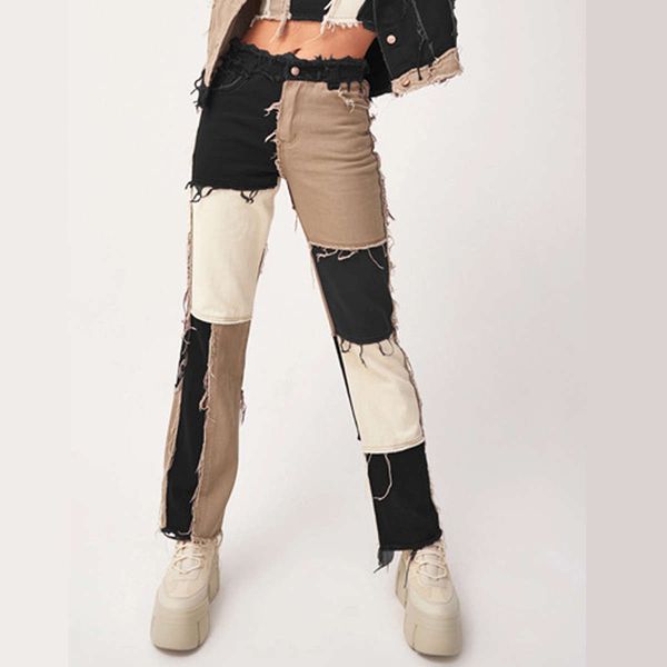 

2020 summer new trend high waist tight buttock women's straight tube jeans pants, Blue