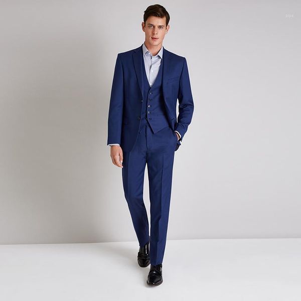 

2018 custom navy blue men suits smart casual slim fit tuxedos classic blazer jacket business wedding costume male suits 3 pieces1, White;black