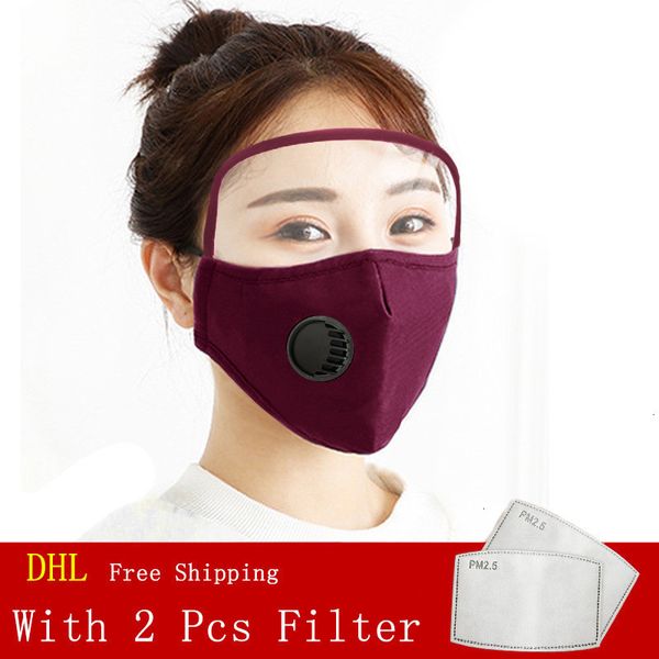 

with 2 pcs mask valve face breathing fashion pm2.5 filter cotton masks dust and smog reusable p anhy