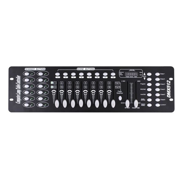 192 DMX-Controller DJ-Ausrüstung DMX 512-Konsole Bühnenbeleuchtung für LED-Par-bewegliche Scheinwerfer DJ-Controller